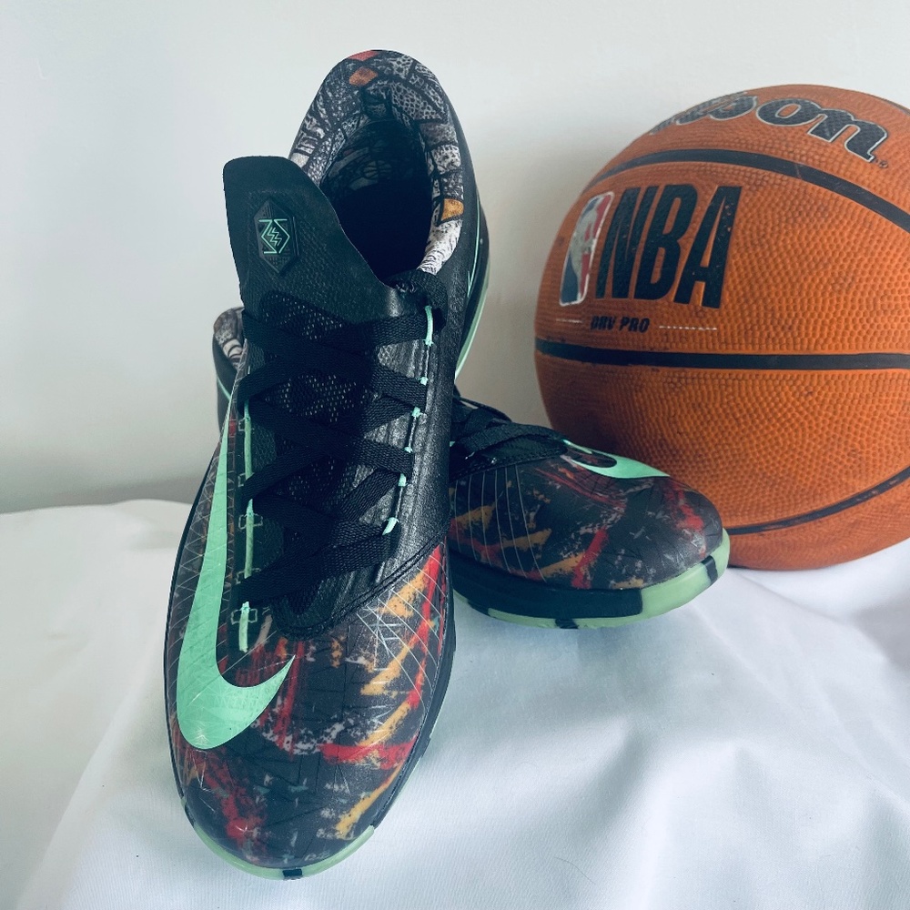 RARE Nike KD VI All Star Gumbo Green Glow Black 7Y 599477-900 Kevin Durant